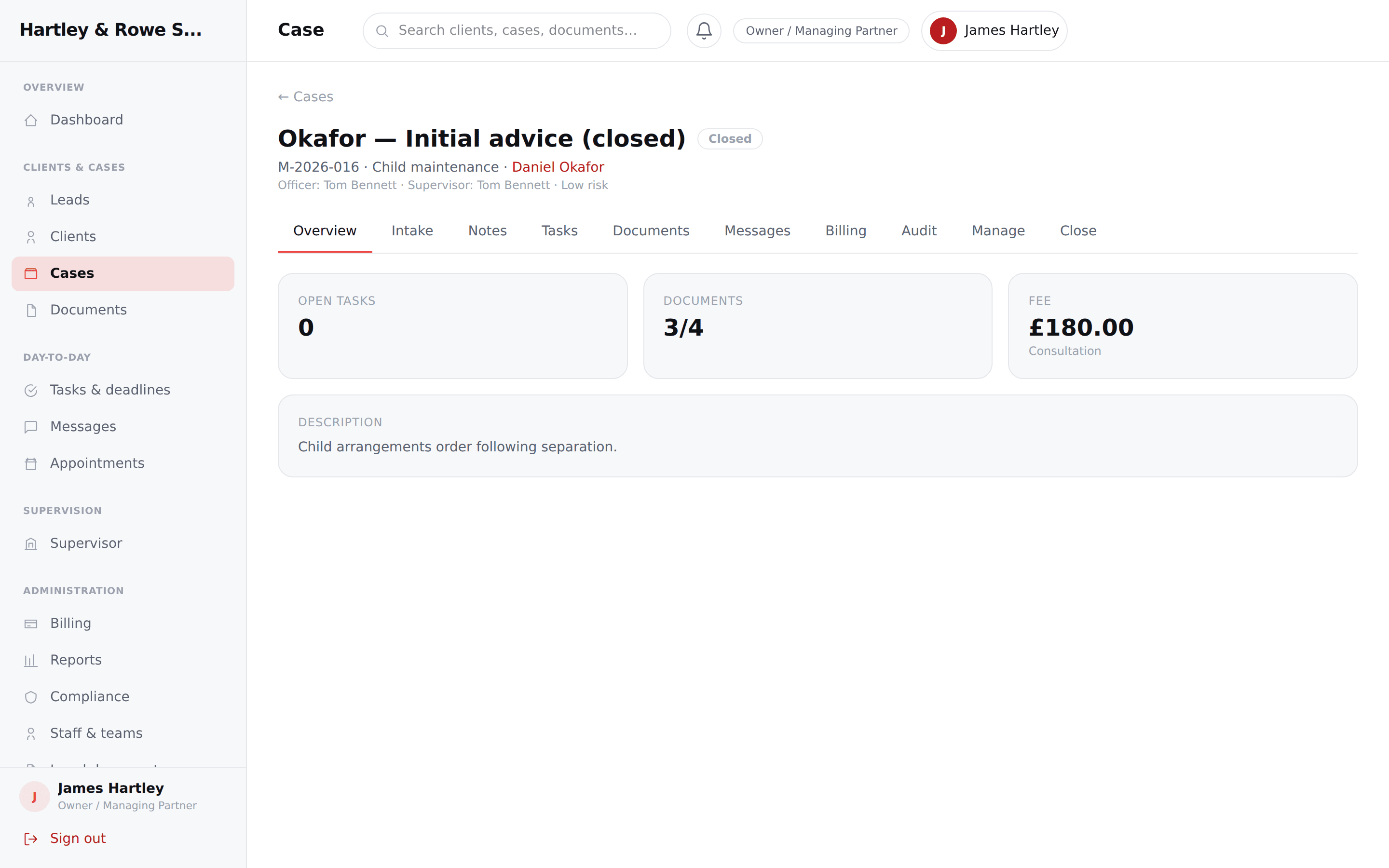 Case & matter management